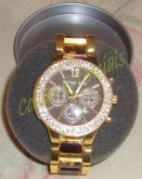 Relógio Réplica Michael Kors Marrom Pulseira Onça