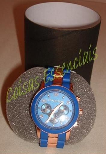 Relógio Réplica Michael Kors Azul Royal e Dourado