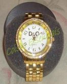 Relógio Réplica Dolce & Gabanna Dourado Fundo Branco